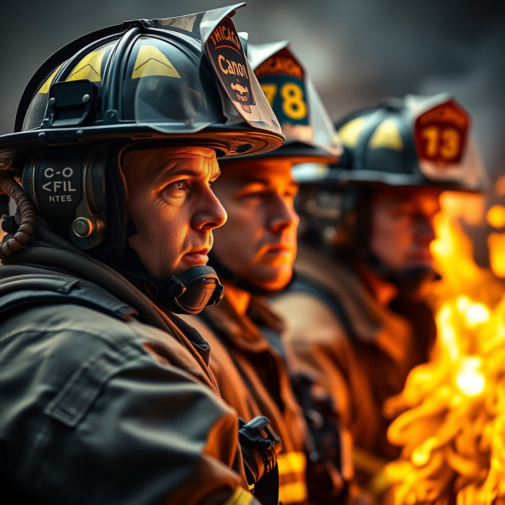 Chicago Firefighters in Action: A Dramatic Photograph