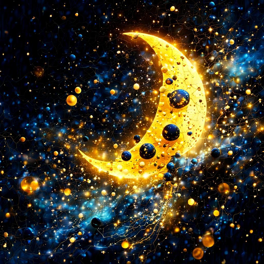 Blue Moon Sparkles in Fantasy Constellations