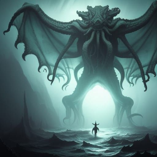 Cthulhu Summons Minions: Dark Fantasy Concept Art