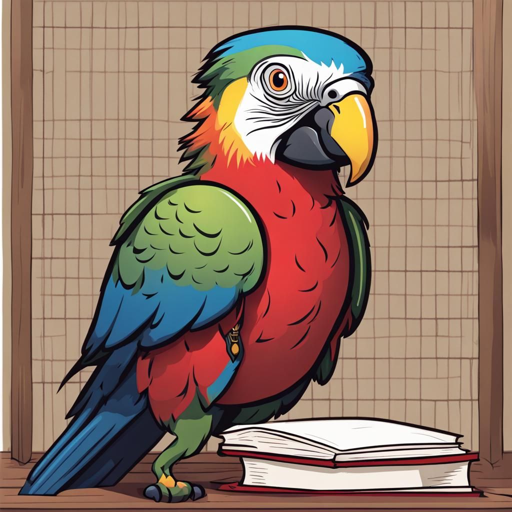 Angry Parrot on Book Illustration