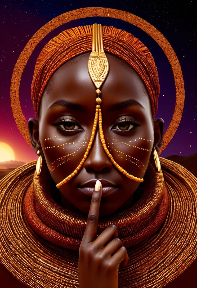 African Goddess in Golden Hour