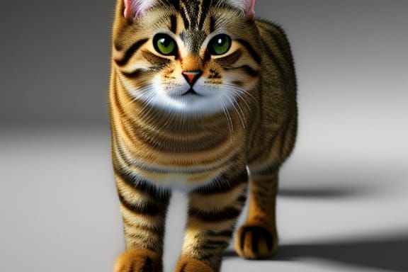 "Tabby Cat" concept art by John Tenniel and by Al Jaffee hyperrealism hyperdetailed serene trending on Artstation volume...