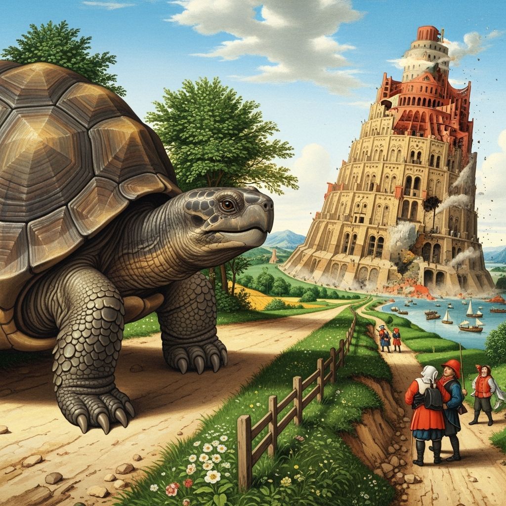 Giant Tortoise and Tower of Babel, Renaissance Art