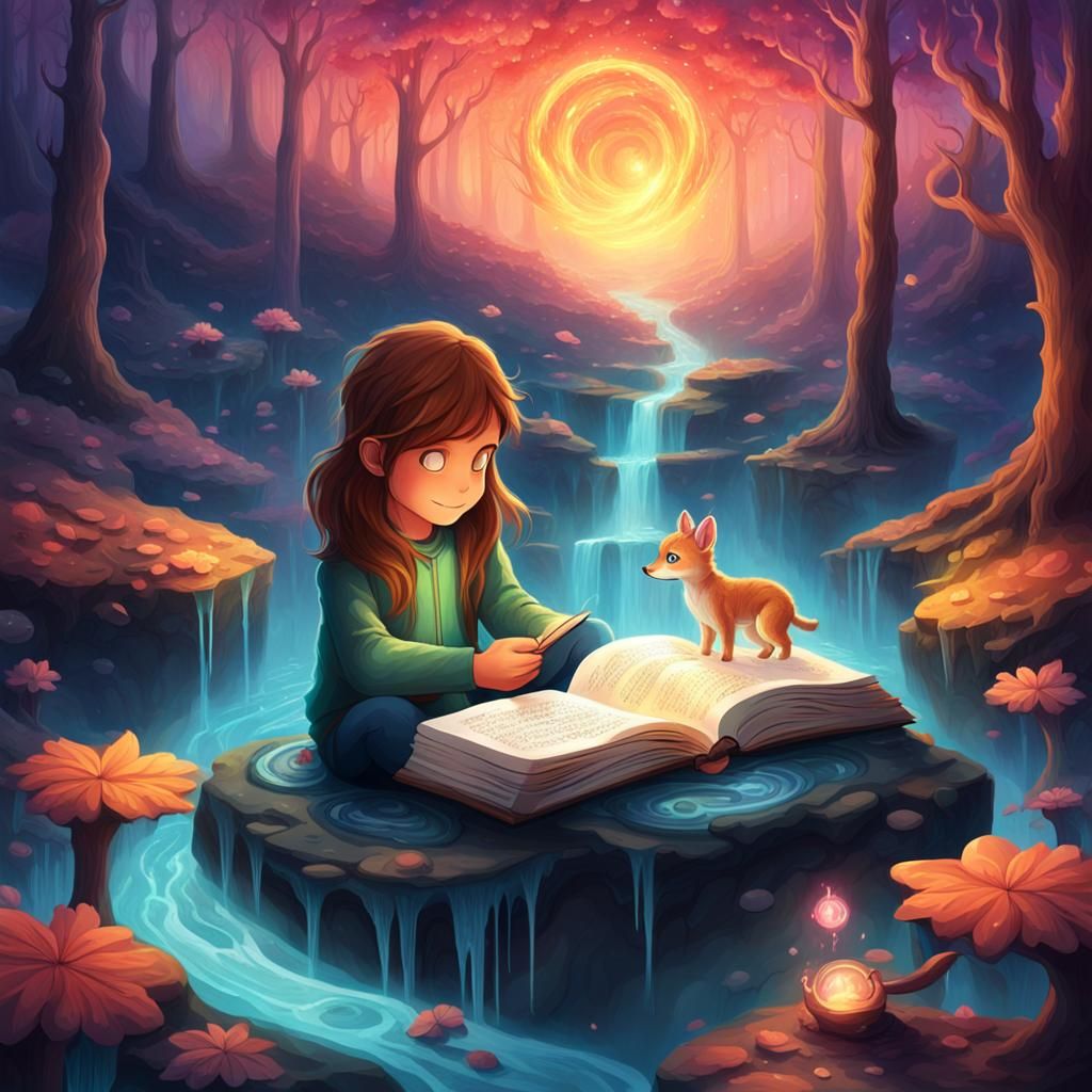 Baby White Tiger in Aurora Dust Waterfalls