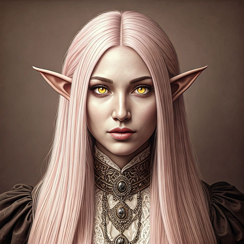 Elven Woman in Vintage Style Photography