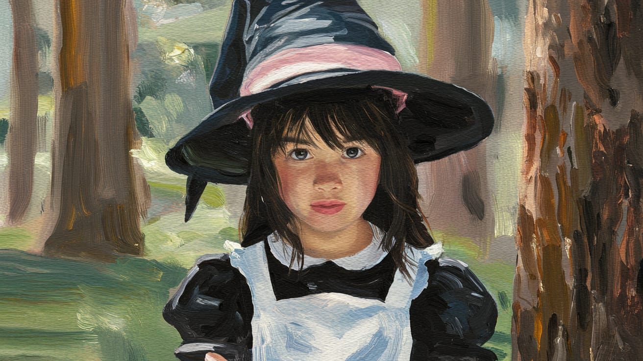 Hyperrealistic Painting of Kiki with Impasto Flair