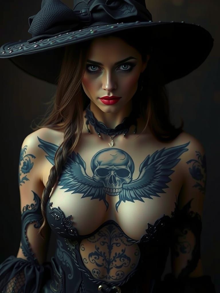 Gothic Witch Hypnotizes with Dark, Alluring Surrealism