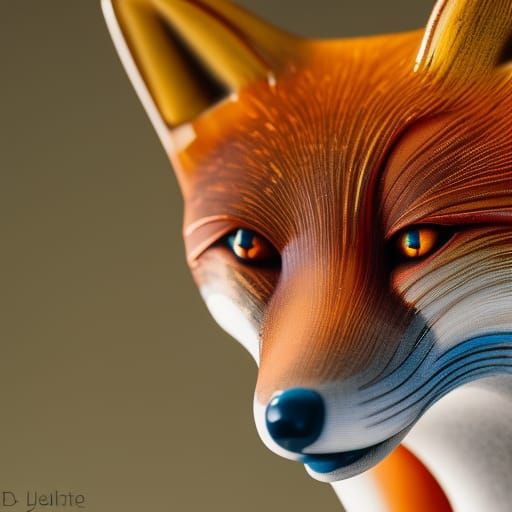 Blown Glass Fox: Professional Photography