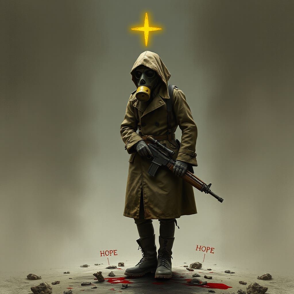 Wasteland Wanderer in Gothic Horror Style