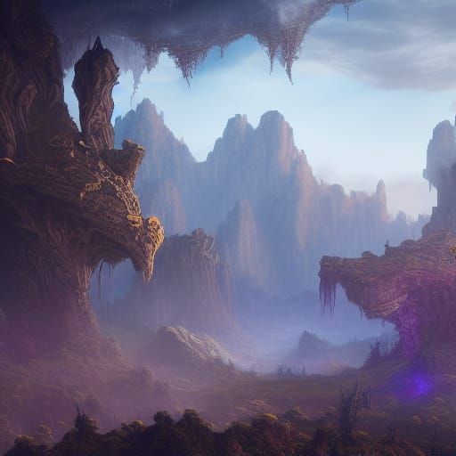 Fantasy Plains Detailed Matte Painting