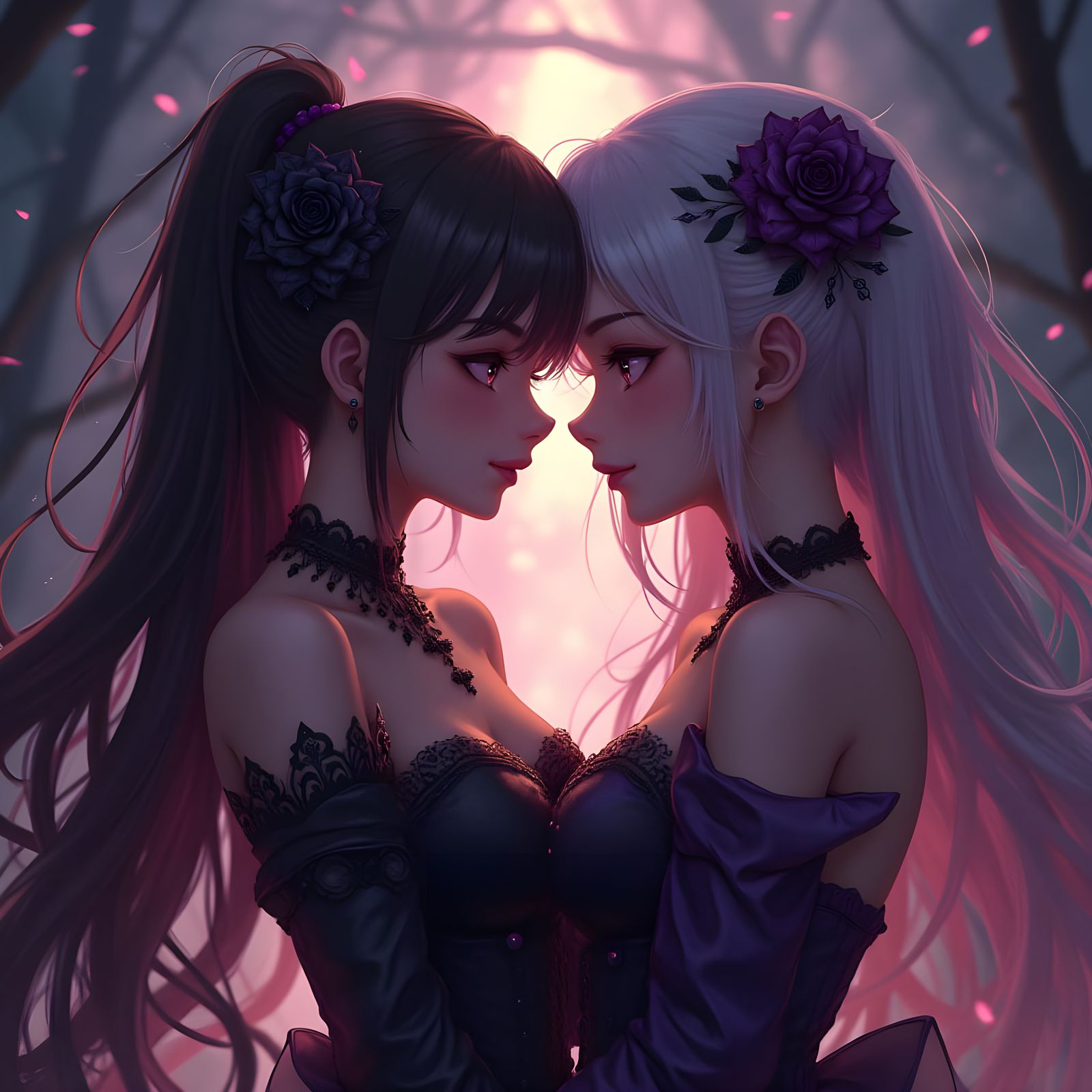 Cute Anime Women Shine in Dark Fantasy World