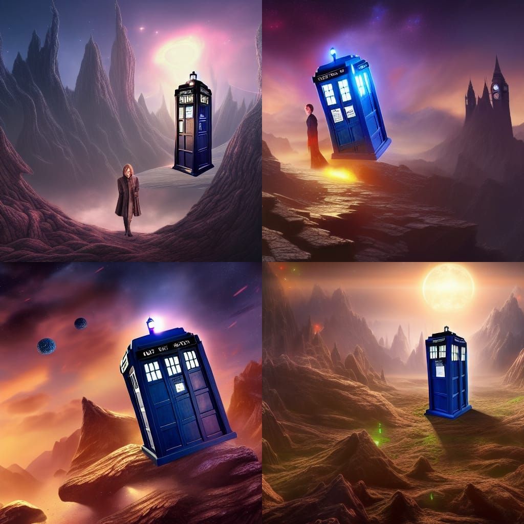 Doctor Who's Tardis in Detailed Digital Painting