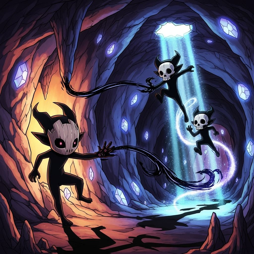 Shadechilds Frolic in Underearth Tunnels, Manga Style