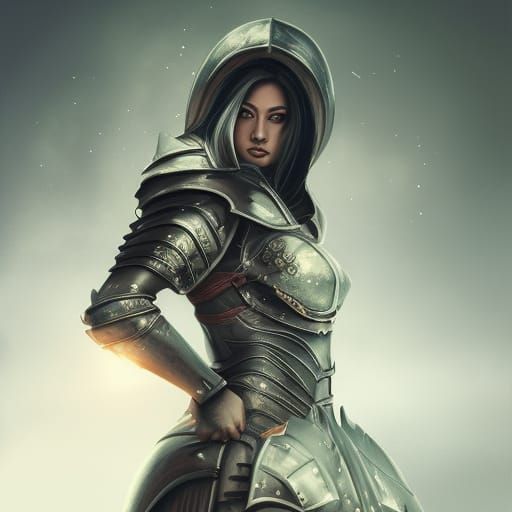 Moonlit Knight Portrait in Hyperrealism