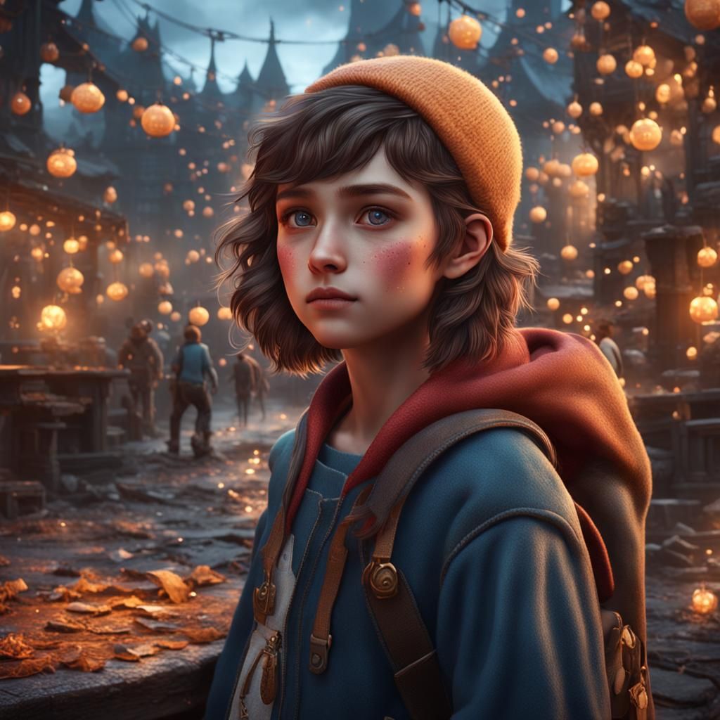 Realistic Teenage Girl Concept Art in 8k