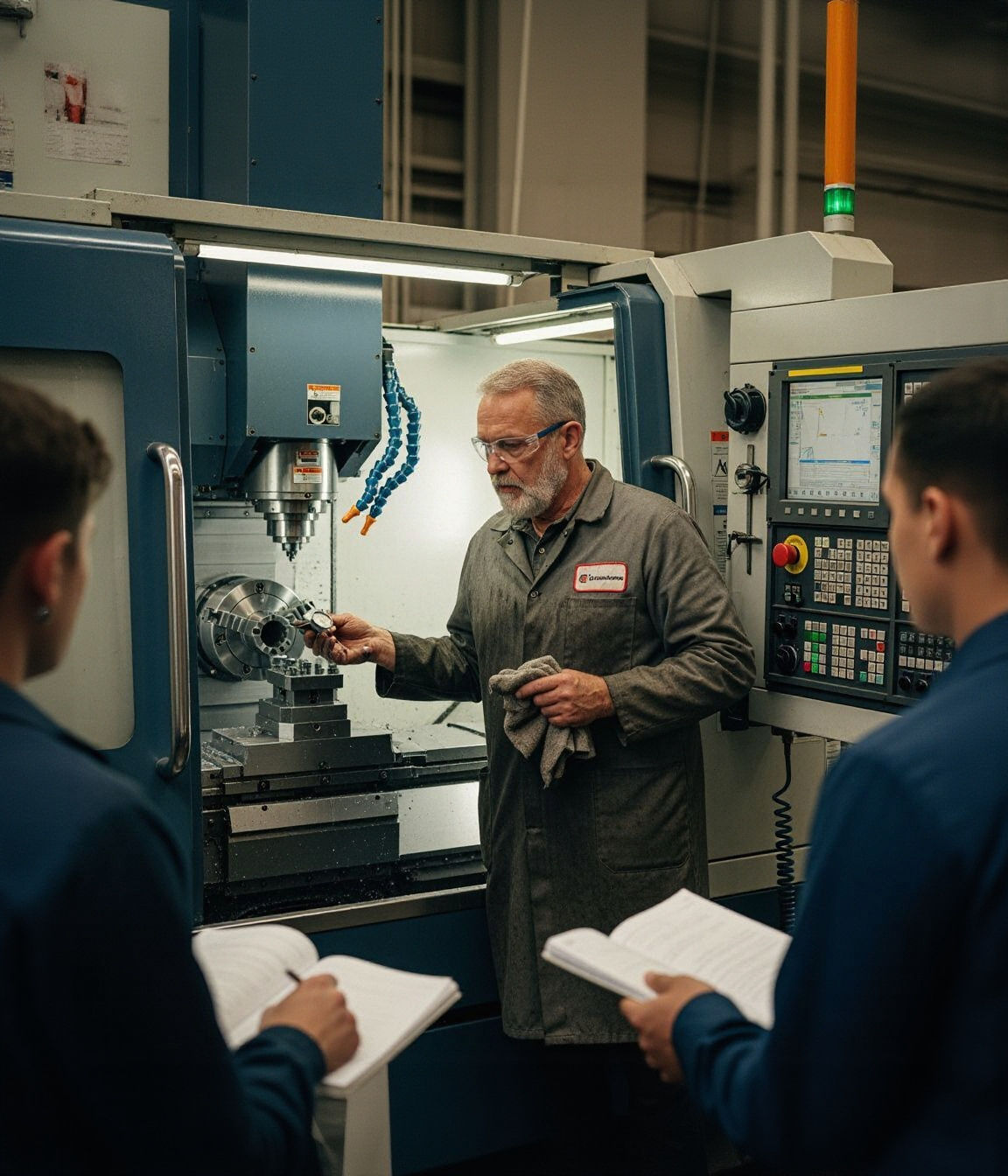 Master Machinist Teaches Students CNC Machining