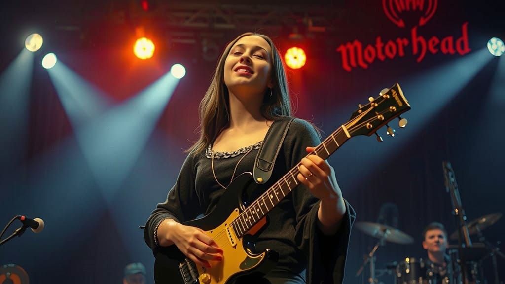 Mona Lisa Rocks Out: Motorhead Concert Film Still