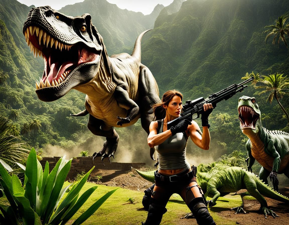 Lara Croft vs T-Rex in Peru Adventure