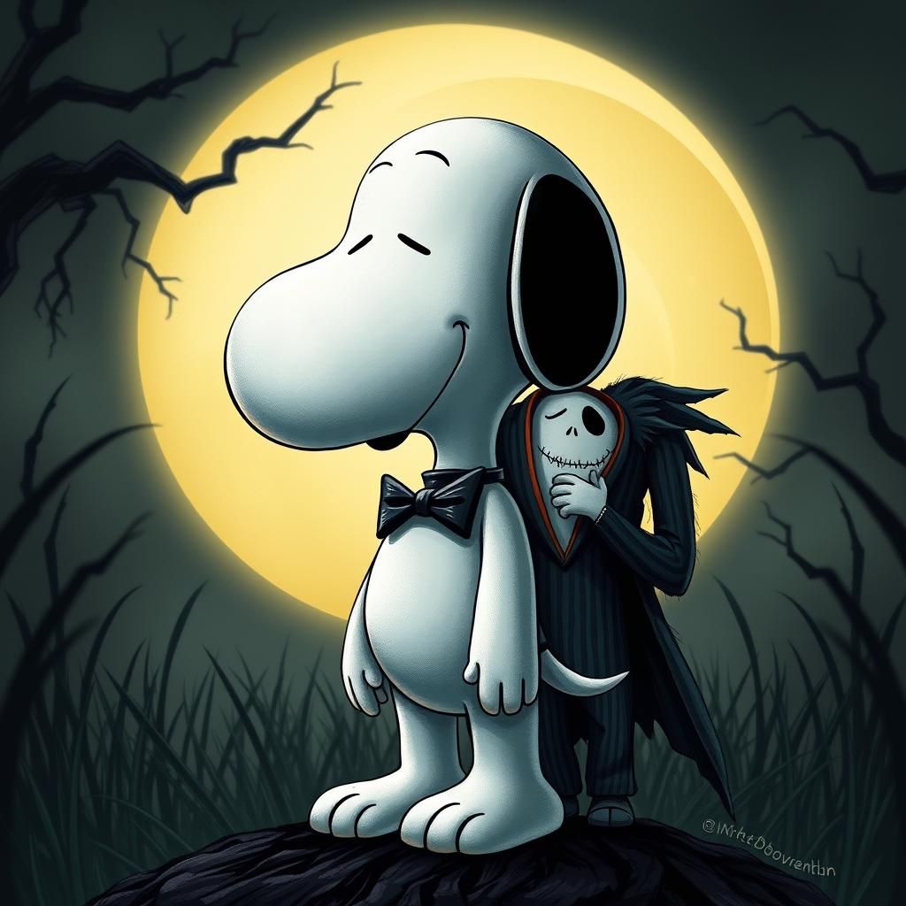 Snoopy, Tim Burton style!
