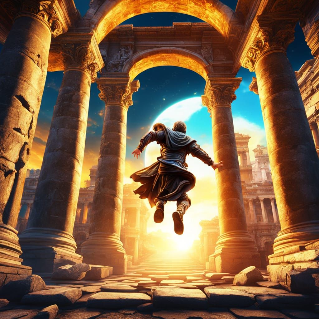 Time Traveler's Surreal Leap Through Ancient Rome