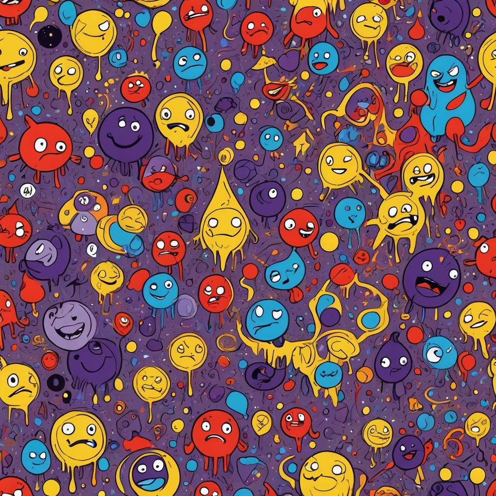 Inside Out Emotions: Vibrant Digital Illustration
