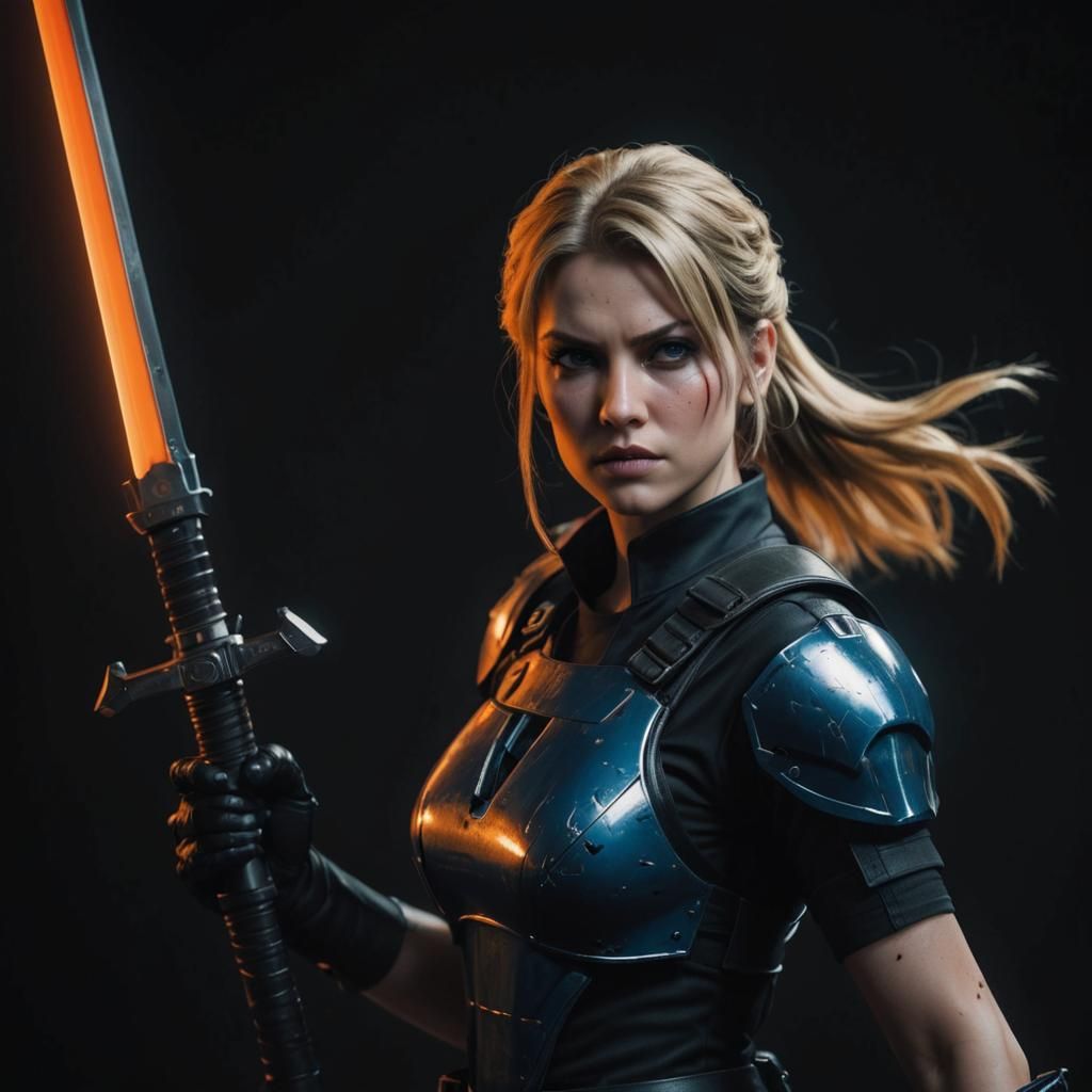 Jill Valentine as Sith Warrior with Katana