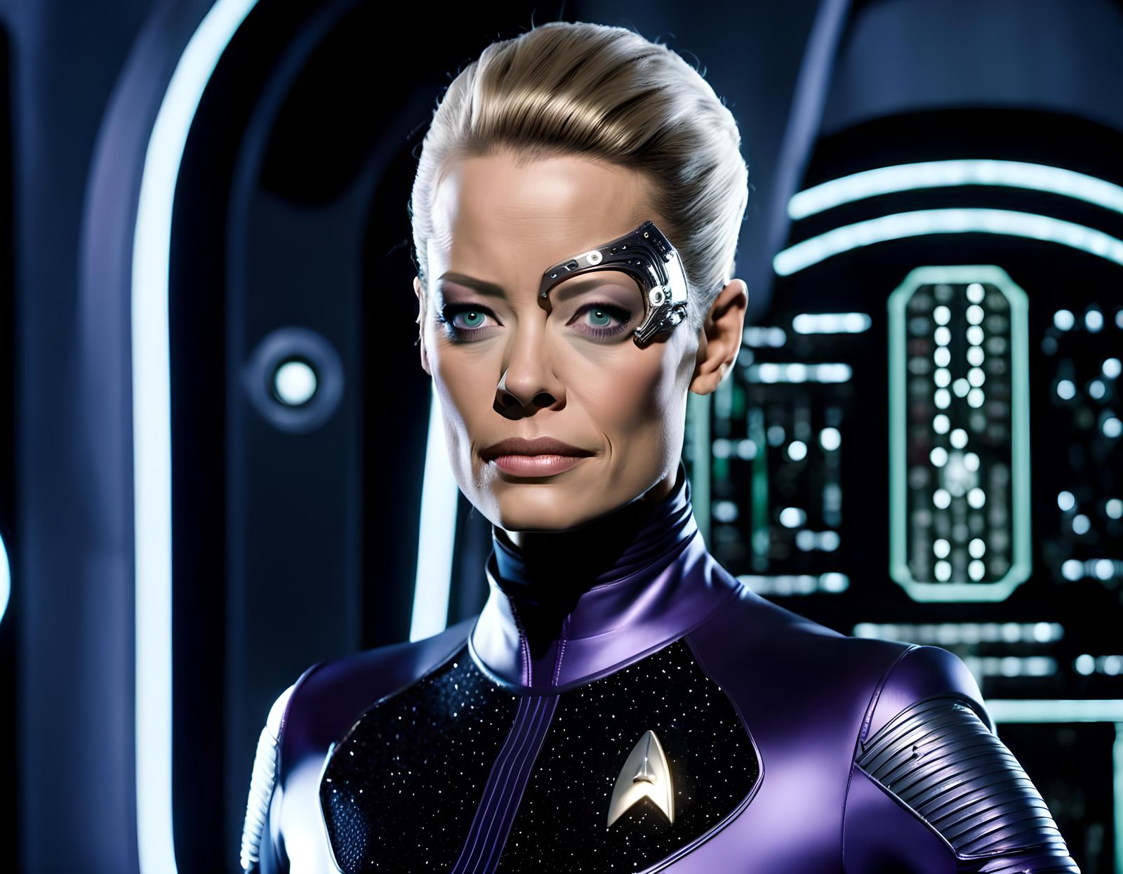 Seven of Nine Portrait on Voyager Bridge