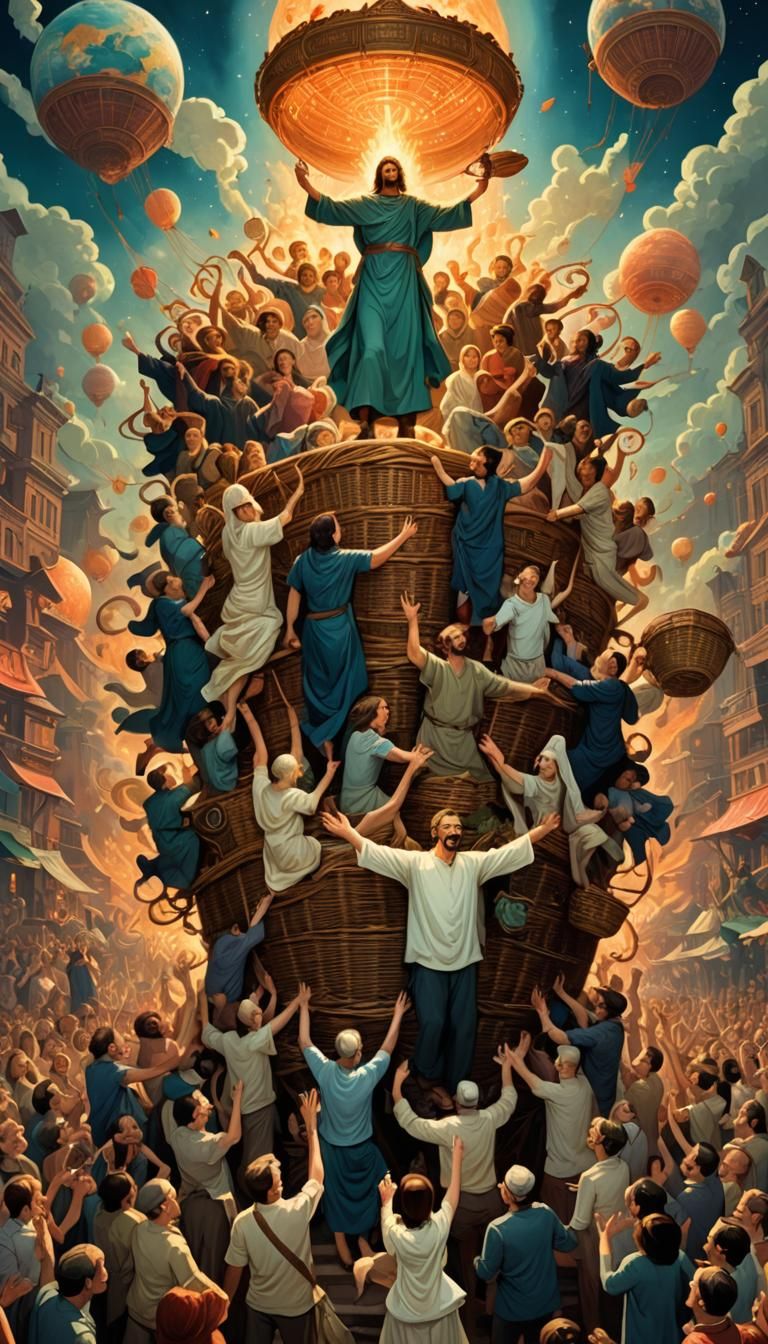 Angelic Ascent: Baskets of Souls Rising