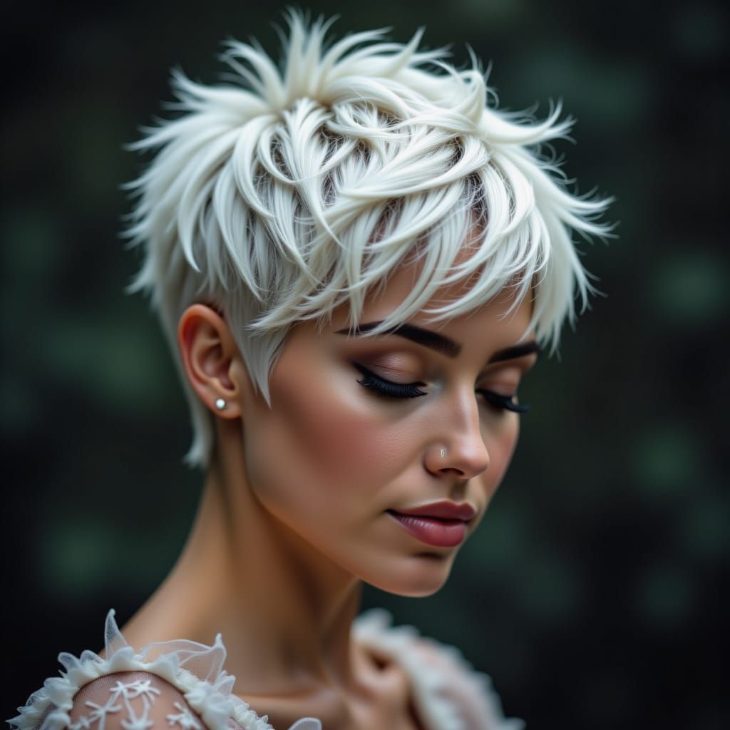 Monday Masterpiece: Hyperrealistic Portrait with Pixie Cut