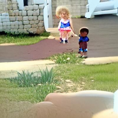 Caucasian Girl and African American Boy Together