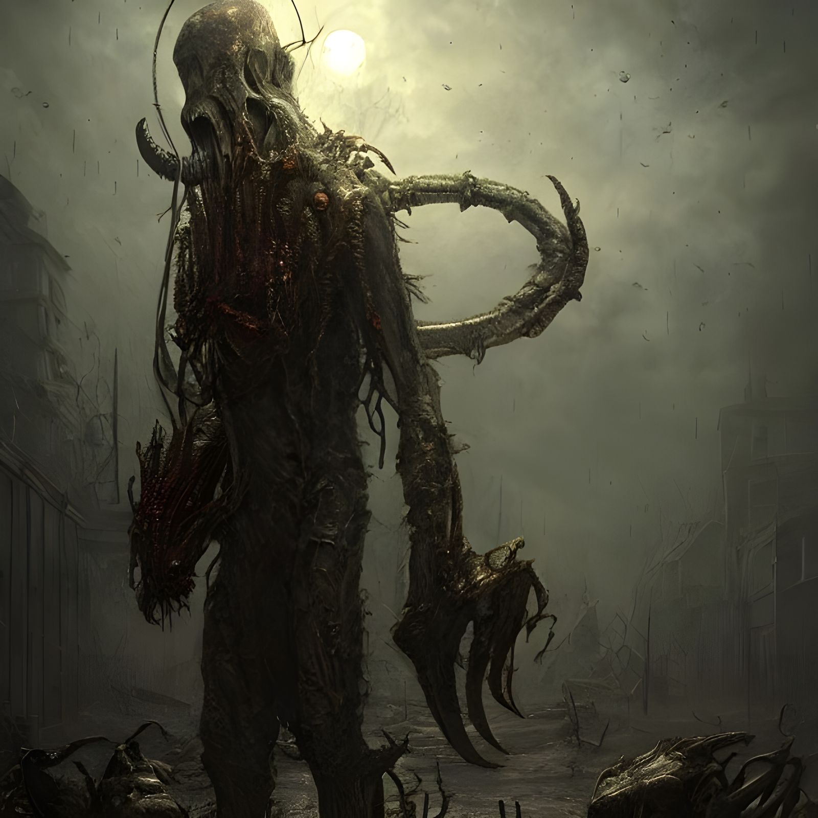 Dark Post-Apocalyptic World Ruined by Elder God