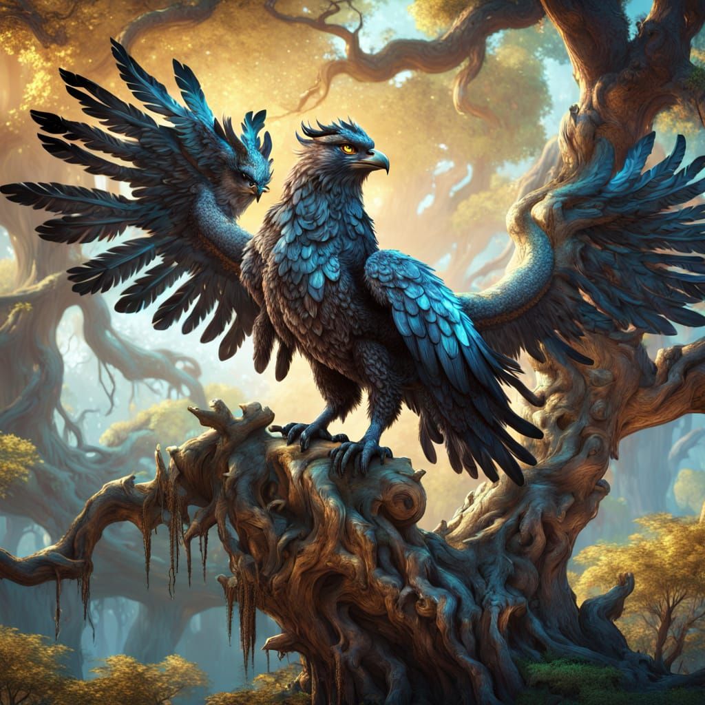 Majestic Griffin in Fantasy Art Style