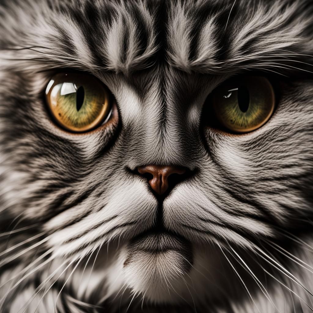 Majestic Persian Cat Portrait in Natural Light