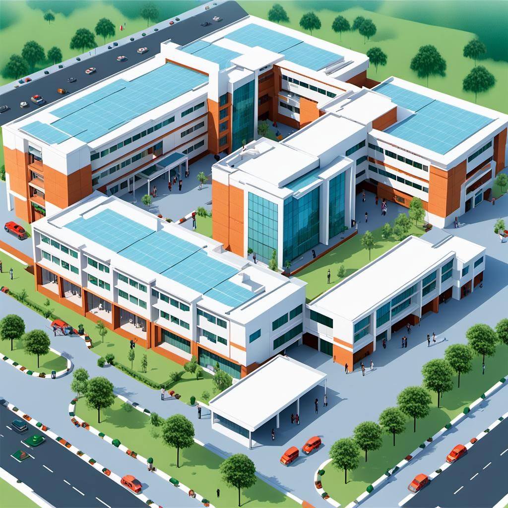 Isometric View of a Comprehensive Healthcare Ecosystem