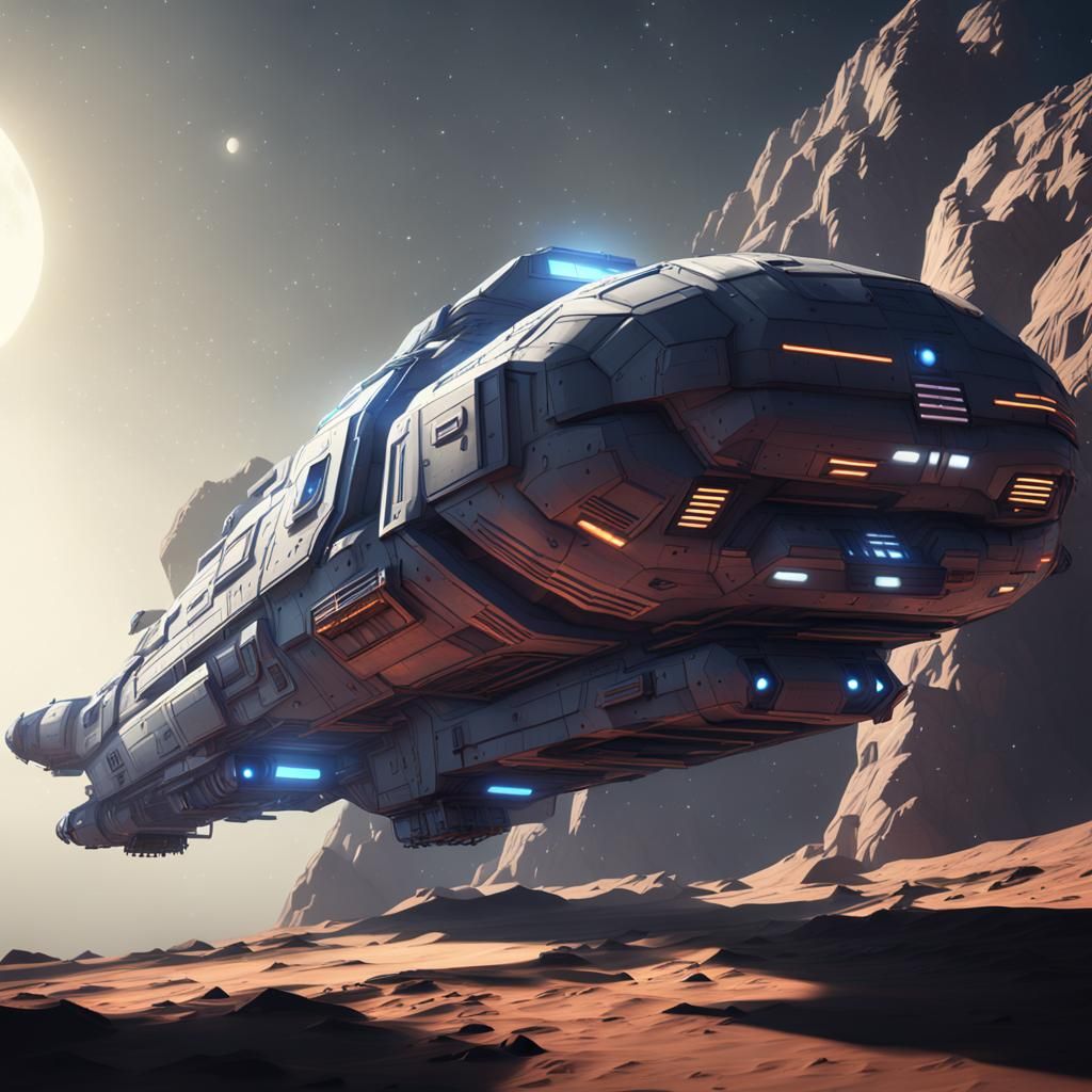 Advanced 3D Render of a Spaceship