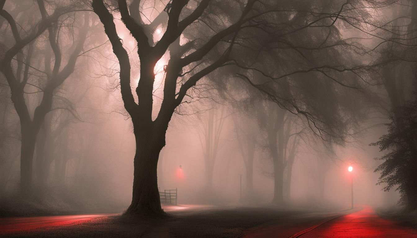 Sinister Foggy Dew with Red Light