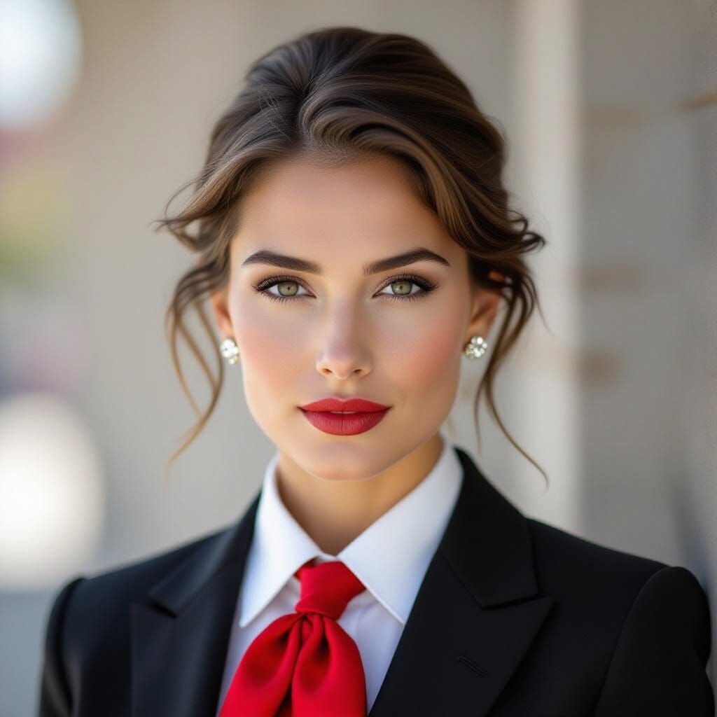 Confident Businesswoman Portrait in Avedon Style