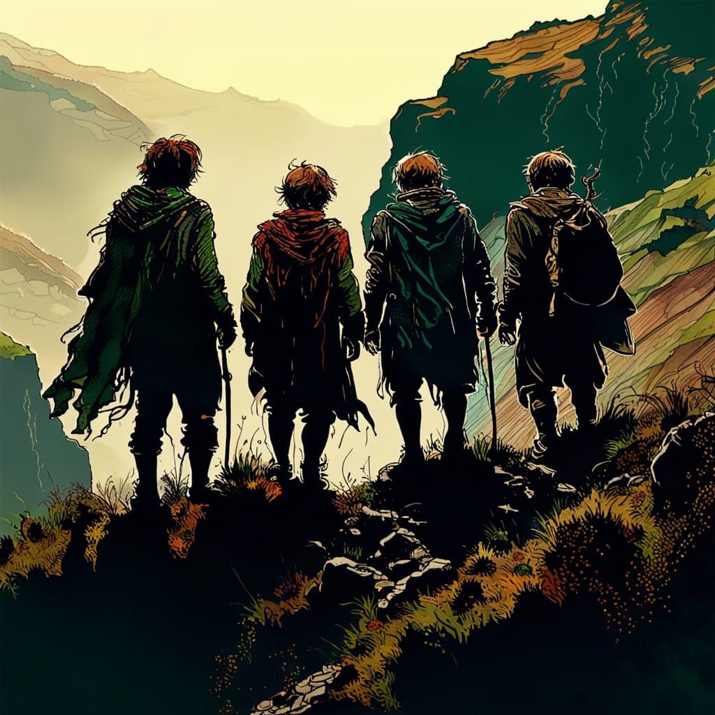 Lord of the Rings Hobbits Overlook Middle-earth