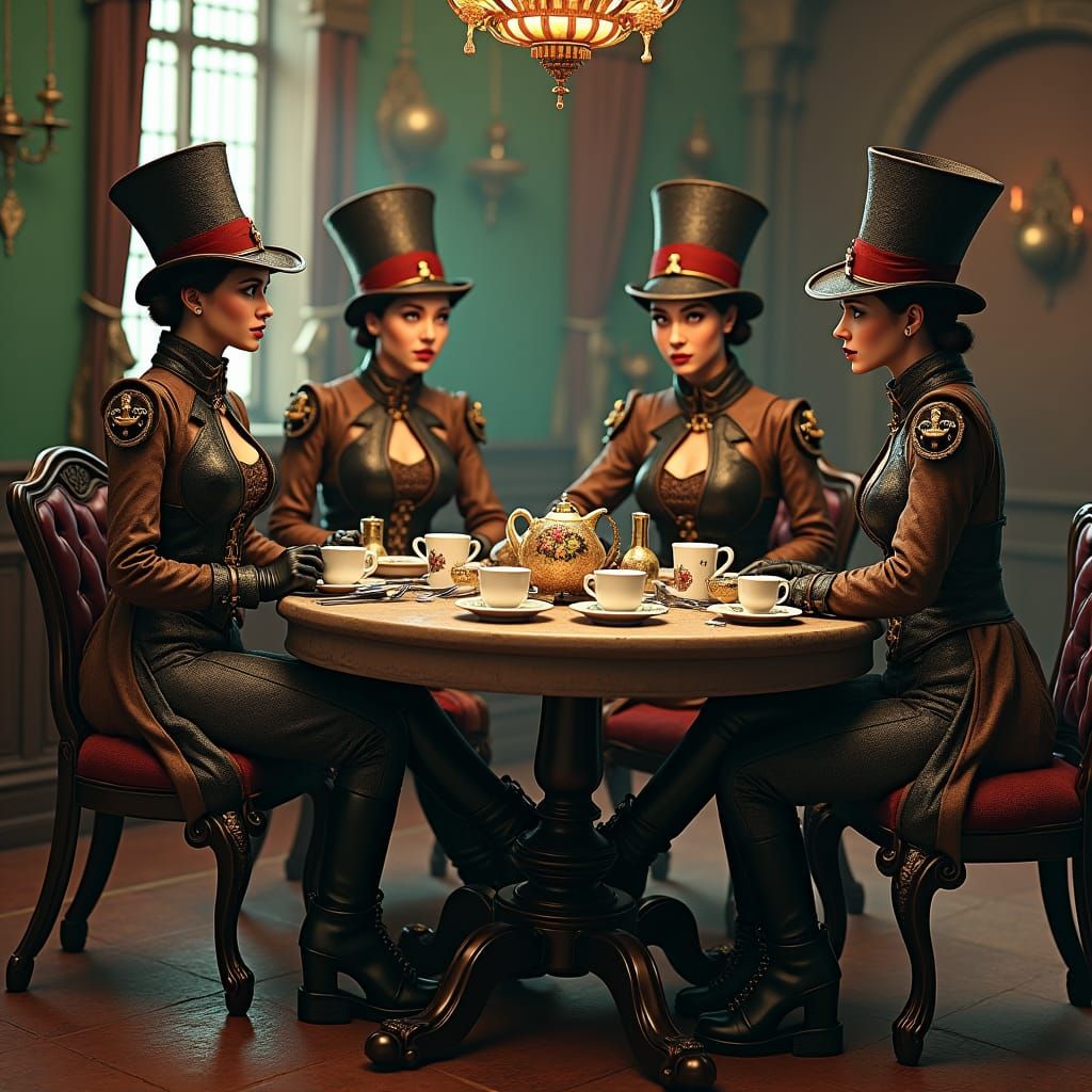 Guards at Mad Hatter Tea Party in Fantasy Style