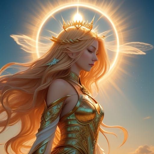 Divine Goddess Embodies Sun and Morning Star