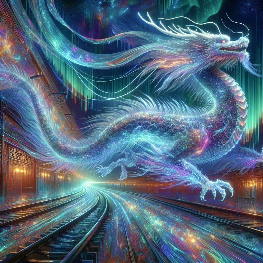 Holographic Dragon of Chinese Mythology in Digital Art
