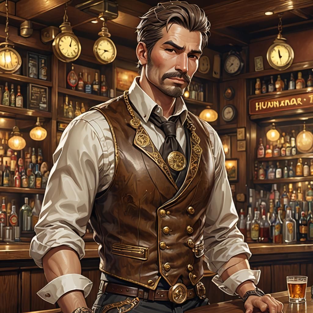 Anime Style Potato Bar Manager Character