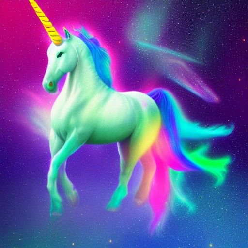 Astral Unicorn with Aurora Mane in Cosmic Illustration