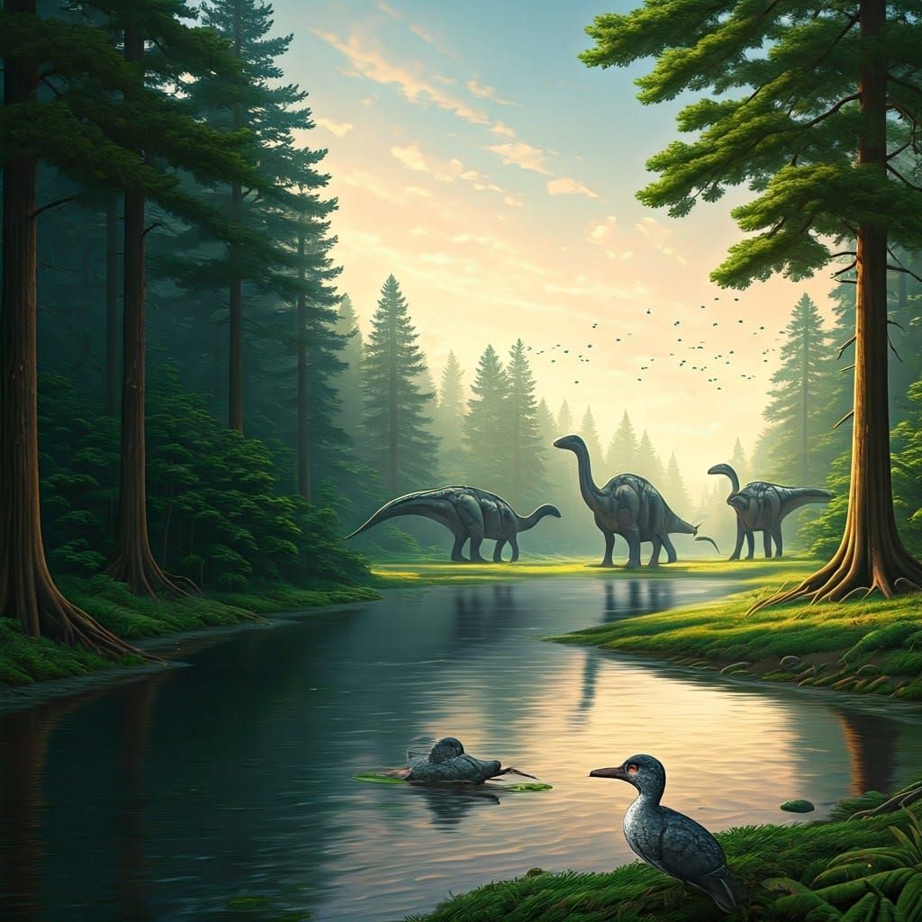 Jurassic Park Landscape Along Serpentine River