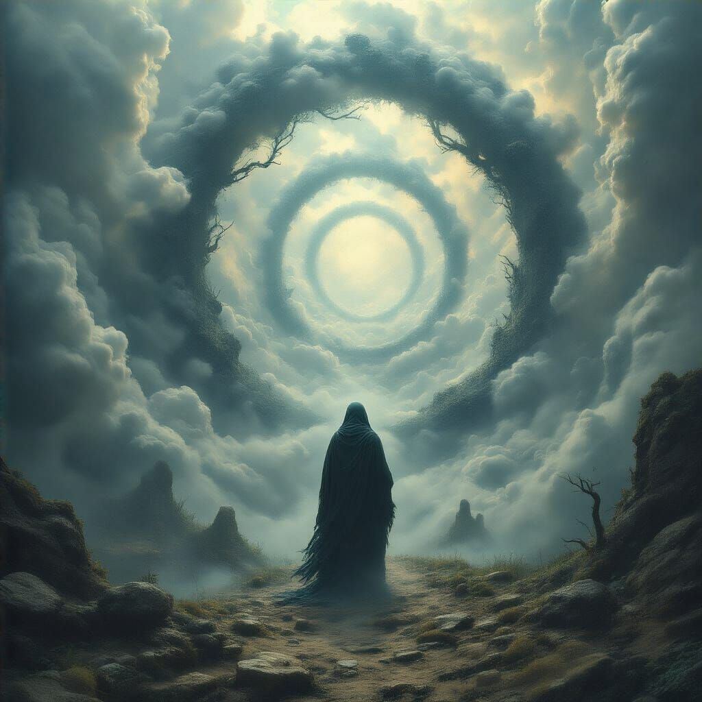 Lost in Samsara: A Dark Surreal Dreamscape