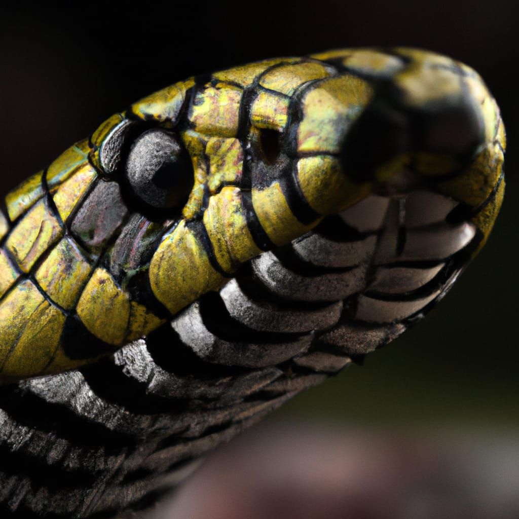 Photorealistic Snake in Macro Detail