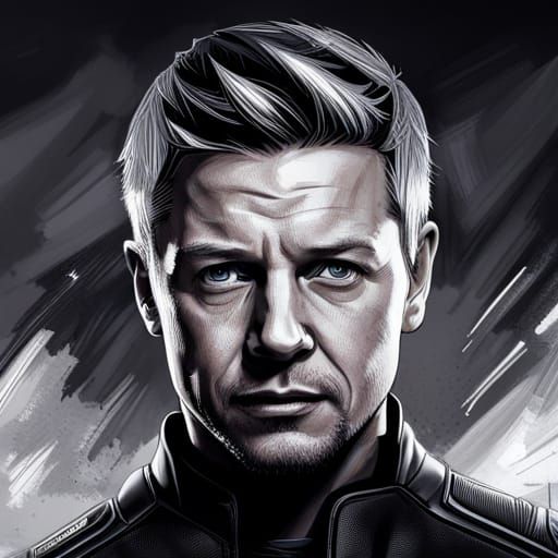 Hyperrealistic Portrait of Hawkeye as Cinematic Art