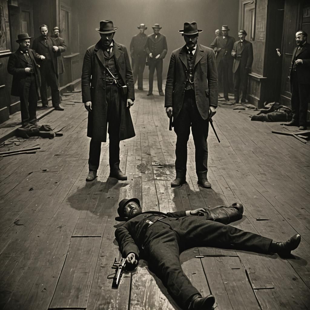 Dark Noir Scene: Men on the Floor