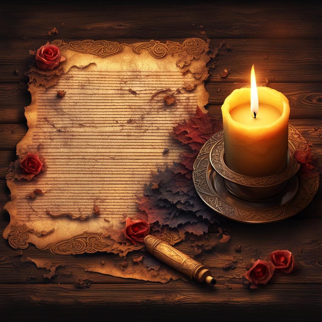Epic Letter with Quill and Candle