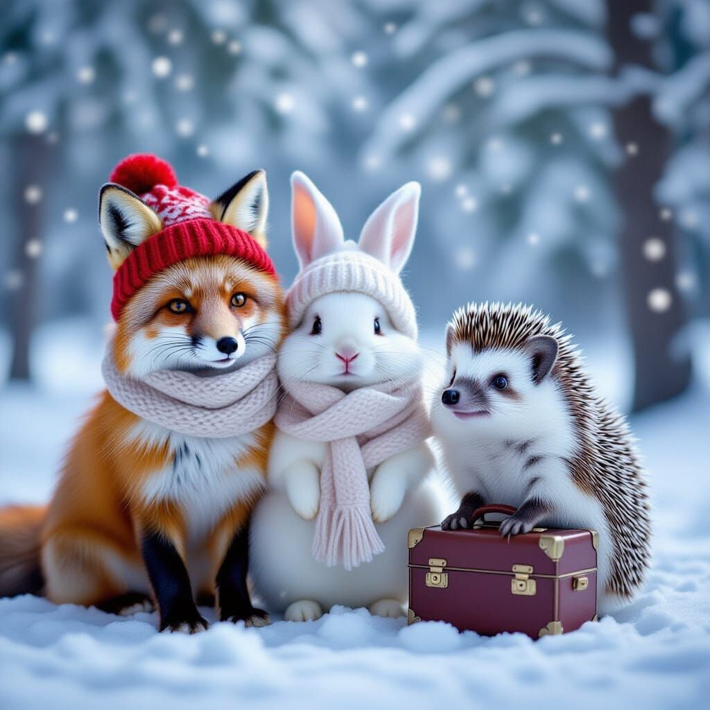 Woodland Friends Prepare for Winter Adventure